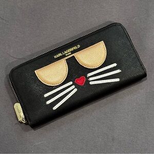 KARL LAGERFELD PARIS Choupette Continental Faux Leather Wallet